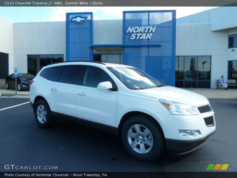 Summit White / Ebony 2010 Chevrolet Traverse LT AWD