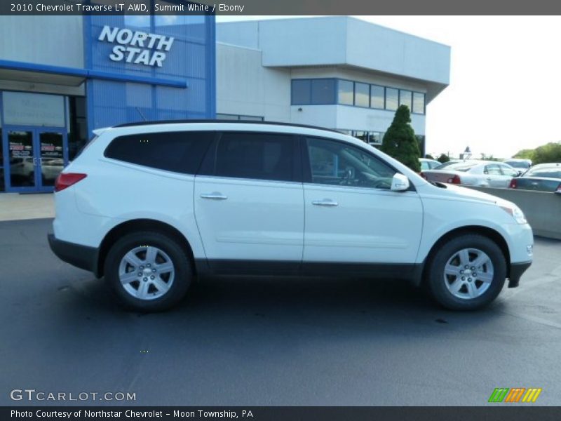 Summit White / Ebony 2010 Chevrolet Traverse LT AWD