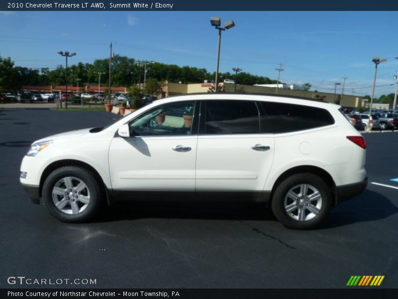 Summit White / Ebony 2010 Chevrolet Traverse LT AWD