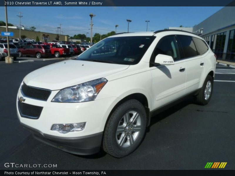 Summit White / Ebony 2010 Chevrolet Traverse LT AWD