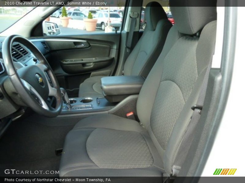 Summit White / Ebony 2010 Chevrolet Traverse LT AWD