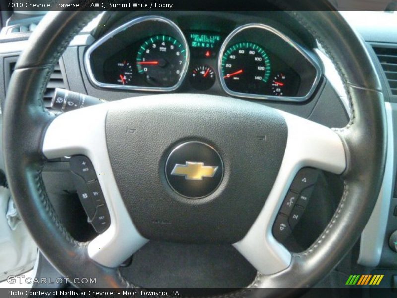 Summit White / Ebony 2010 Chevrolet Traverse LT AWD