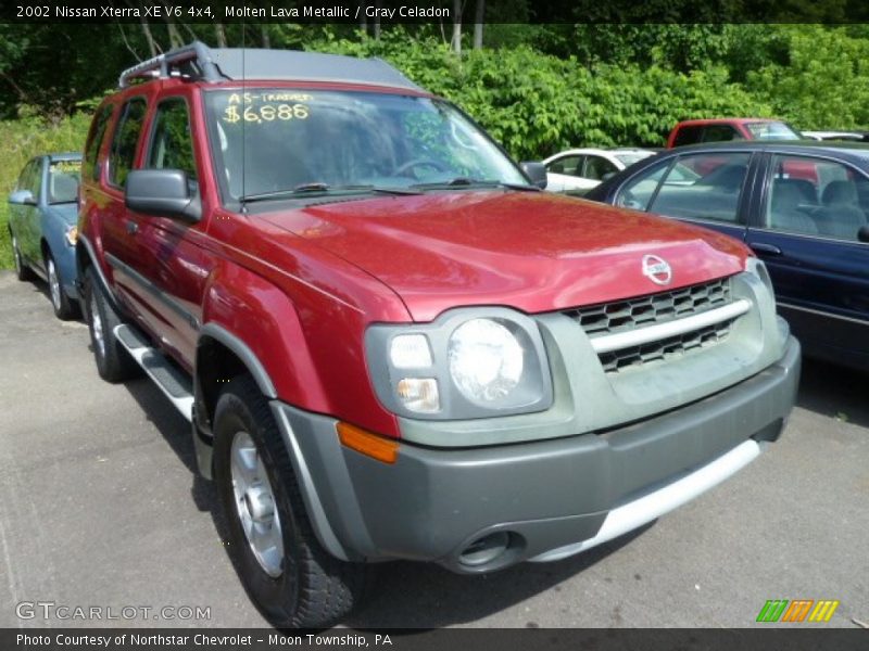 Molten Lava Metallic / Gray Celadon 2002 Nissan Xterra XE V6 4x4