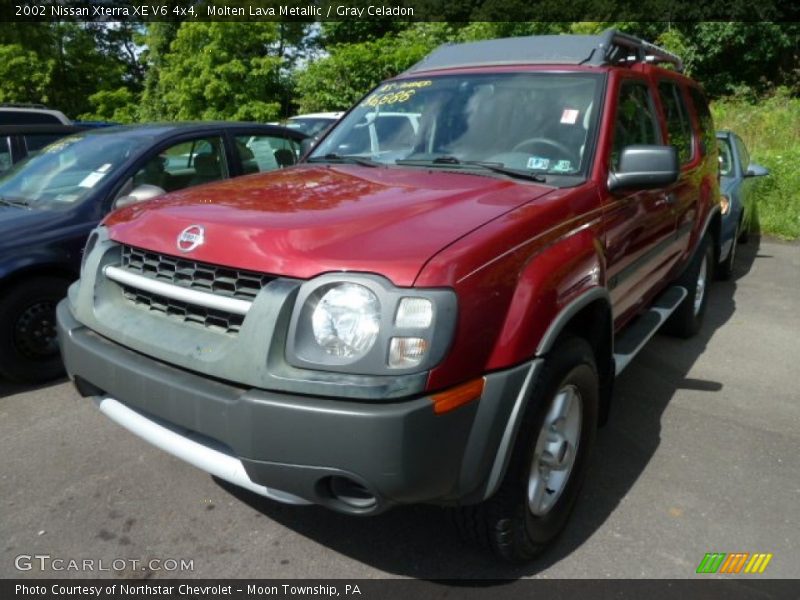 Molten Lava Metallic / Gray Celadon 2002 Nissan Xterra XE V6 4x4