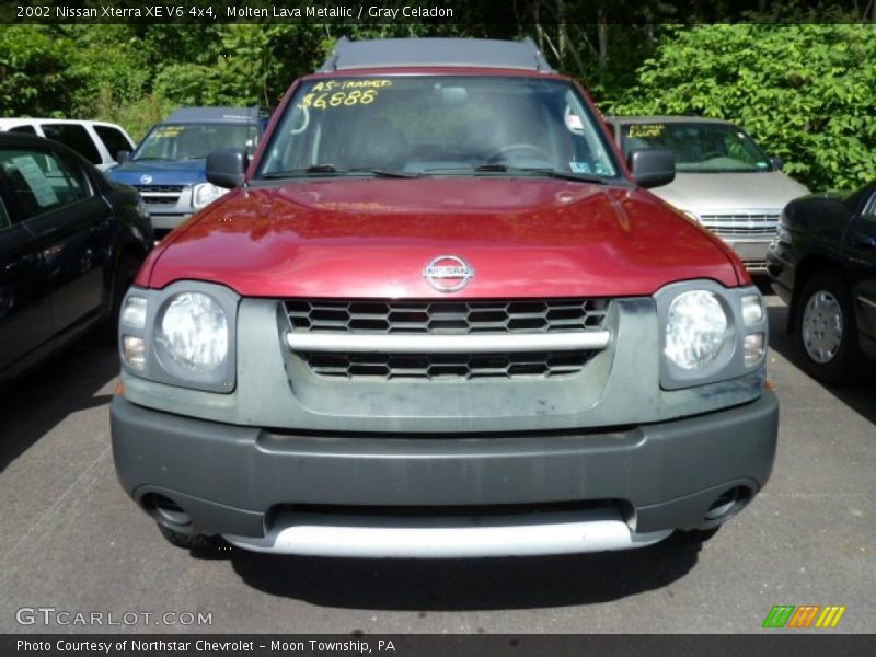 Molten Lava Metallic / Gray Celadon 2002 Nissan Xterra XE V6 4x4