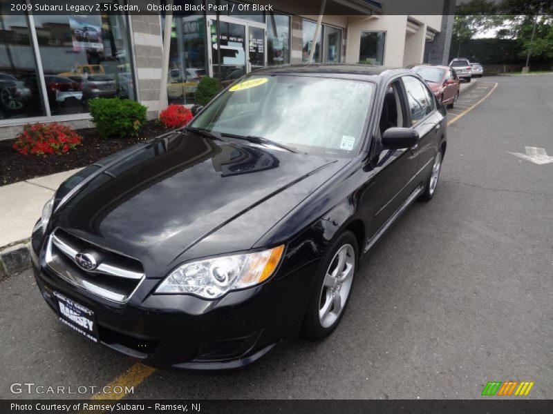 Obsidian Black Pearl / Off Black 2009 Subaru Legacy 2.5i Sedan