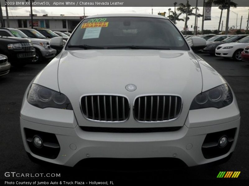 Alpine White / Chateau Nevada Leather 2009 BMW X6 xDrive50i