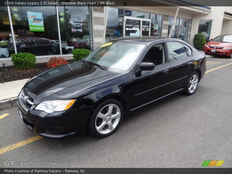 Obsidian Black Pearl / Off Black 2009 Subaru Legacy 2.5i Sedan