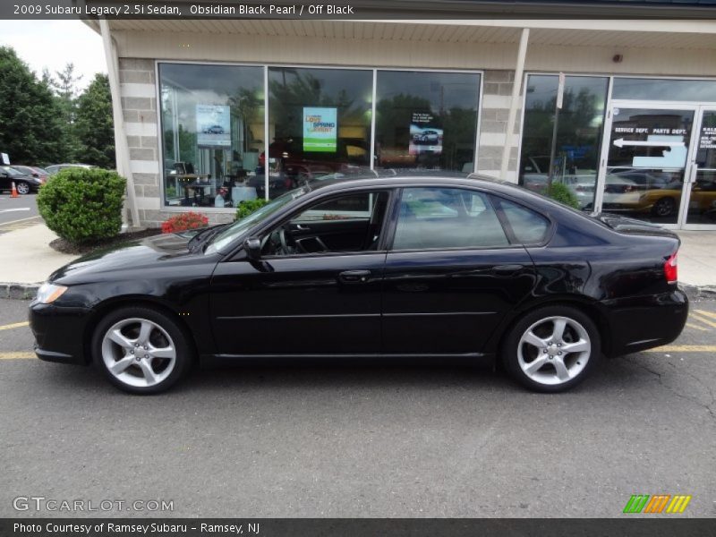 Obsidian Black Pearl / Off Black 2009 Subaru Legacy 2.5i Sedan
