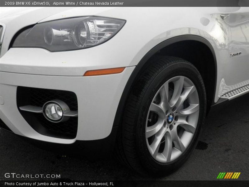 Alpine White / Chateau Nevada Leather 2009 BMW X6 xDrive50i