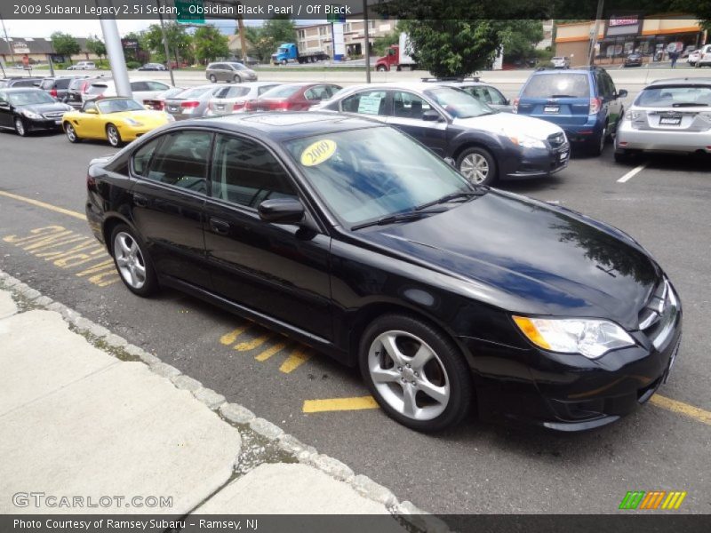 Obsidian Black Pearl / Off Black 2009 Subaru Legacy 2.5i Sedan