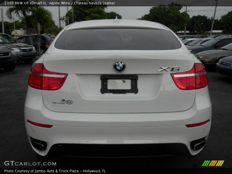 Alpine White / Chateau Nevada Leather 2009 BMW X6 xDrive50i