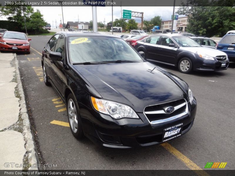 Obsidian Black Pearl / Off Black 2009 Subaru Legacy 2.5i Sedan