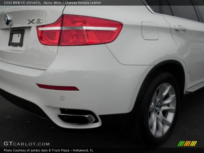 Alpine White / Chateau Nevada Leather 2009 BMW X6 xDrive50i