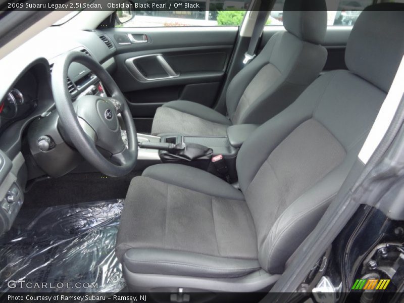 Obsidian Black Pearl / Off Black 2009 Subaru Legacy 2.5i Sedan