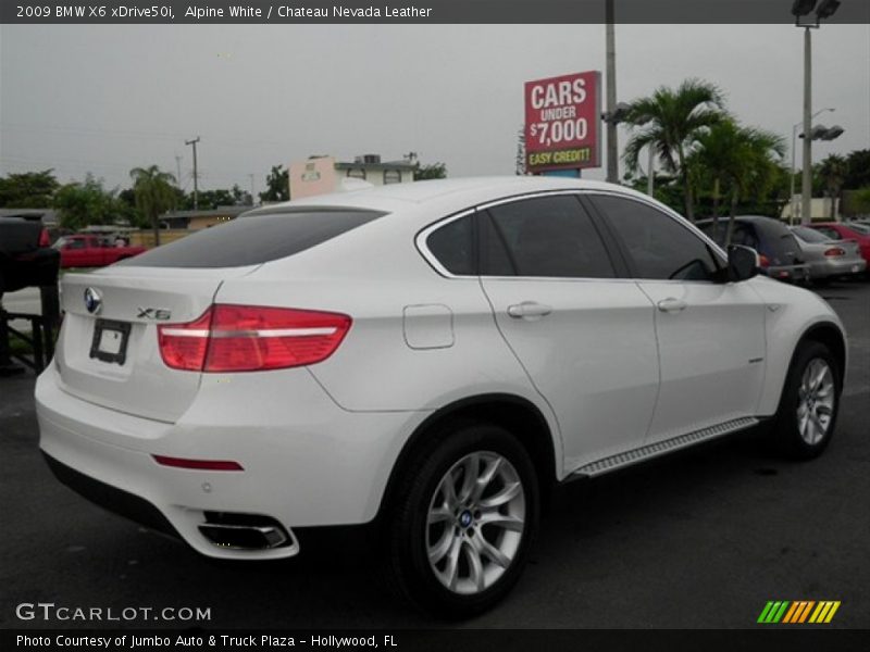 Alpine White / Chateau Nevada Leather 2009 BMW X6 xDrive50i
