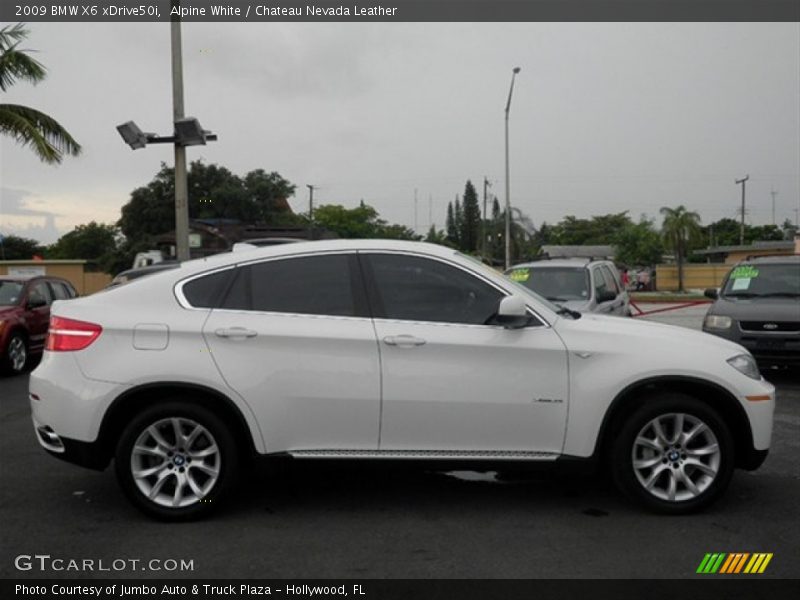 Alpine White / Chateau Nevada Leather 2009 BMW X6 xDrive50i