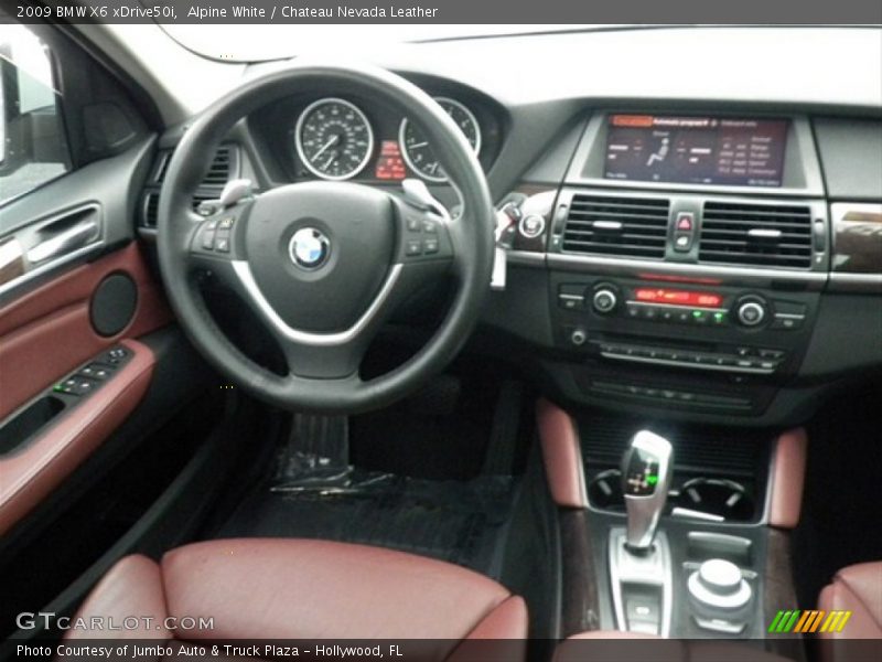 Alpine White / Chateau Nevada Leather 2009 BMW X6 xDrive50i