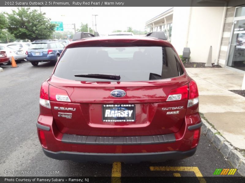 Ruby Red Pearl / Warm Ivory 2012 Subaru Outback 2.5i Premium