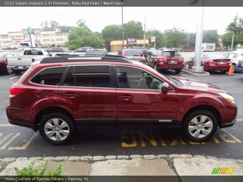 Ruby Red Pearl / Warm Ivory 2012 Subaru Outback 2.5i Premium