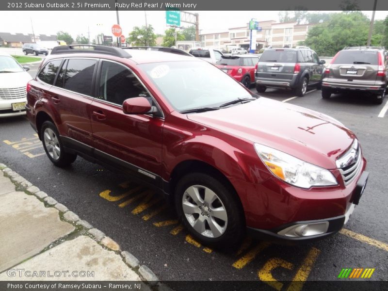 Ruby Red Pearl / Warm Ivory 2012 Subaru Outback 2.5i Premium