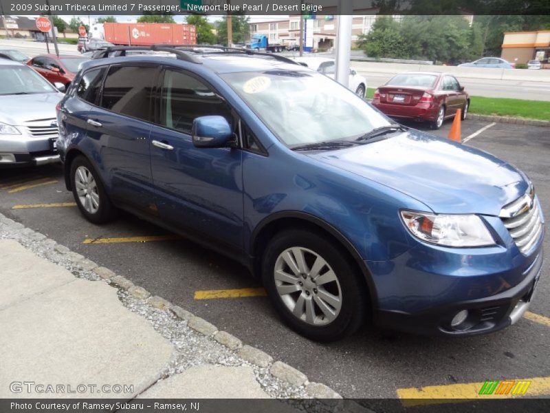 Newport Blue Pearl / Desert Beige 2009 Subaru Tribeca Limited 7 Passenger