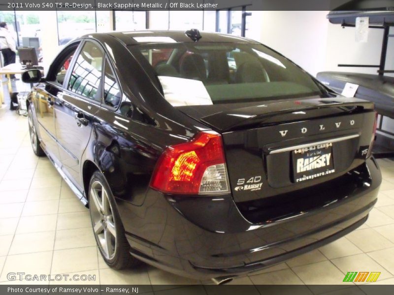 Black Sapphire Metallic / Off Black Leather 2011 Volvo S40 T5 R-Design