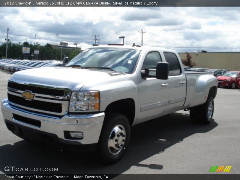 Silver Ice Metallic / Ebony 2012 Chevrolet Silverado 3500HD LTZ Crew Cab 4x4 Dually