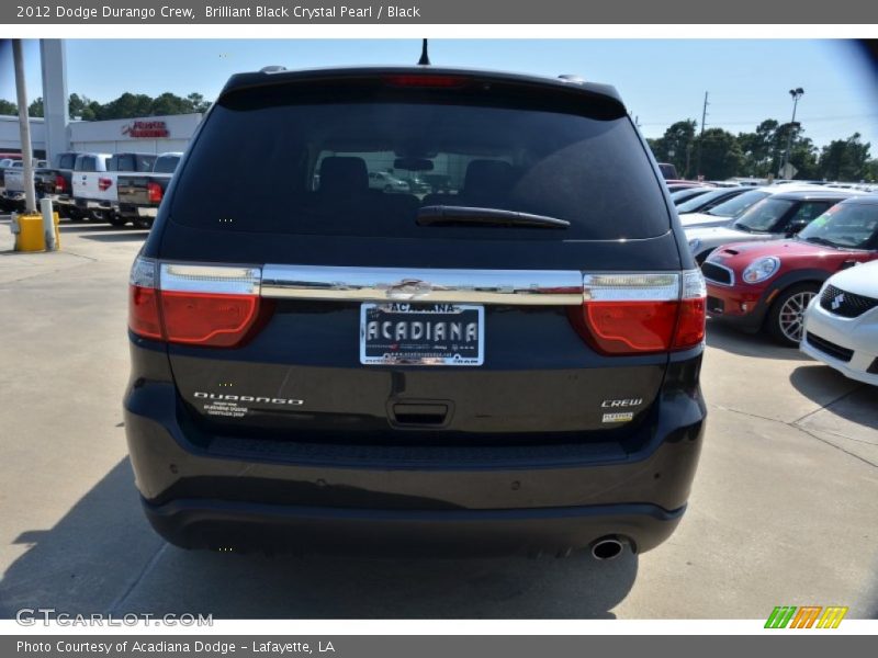 Brilliant Black Crystal Pearl / Black 2012 Dodge Durango Crew