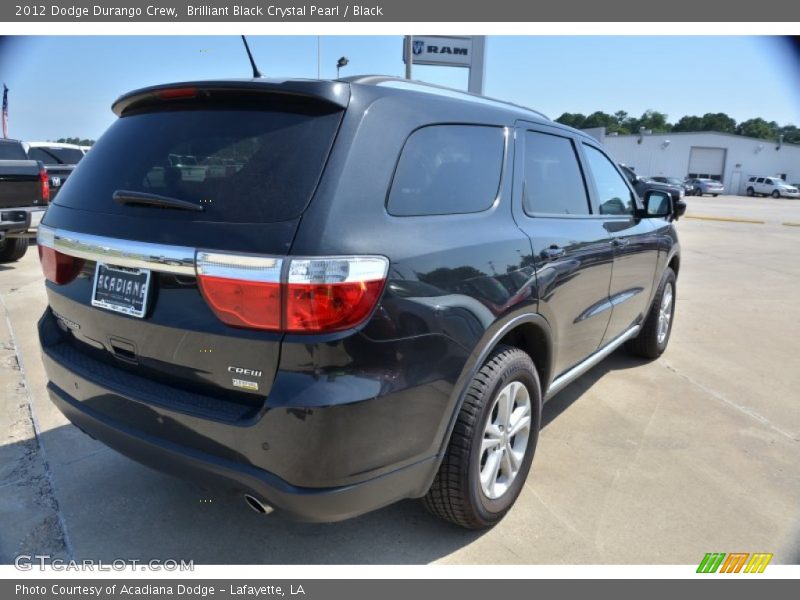 Brilliant Black Crystal Pearl / Black 2012 Dodge Durango Crew