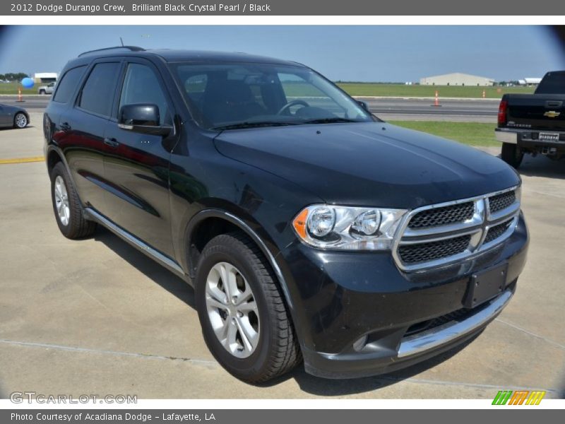 Brilliant Black Crystal Pearl / Black 2012 Dodge Durango Crew
