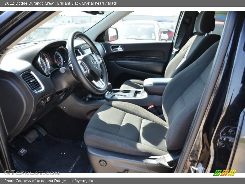 Brilliant Black Crystal Pearl / Black 2012 Dodge Durango Crew