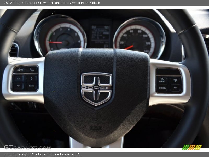 Brilliant Black Crystal Pearl / Black 2012 Dodge Durango Crew