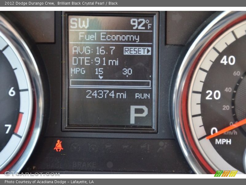 Brilliant Black Crystal Pearl / Black 2012 Dodge Durango Crew