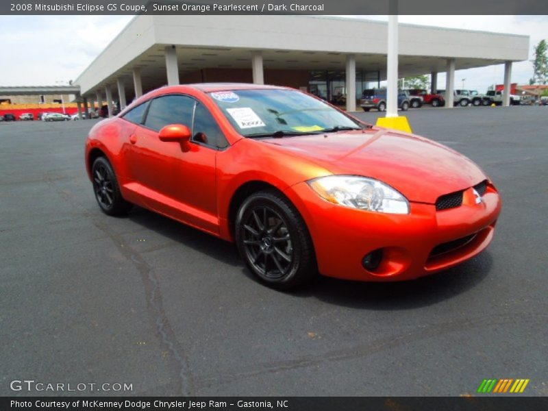 Sunset Orange Pearlescent / Dark Charcoal 2008 Mitsubishi Eclipse GS Coupe