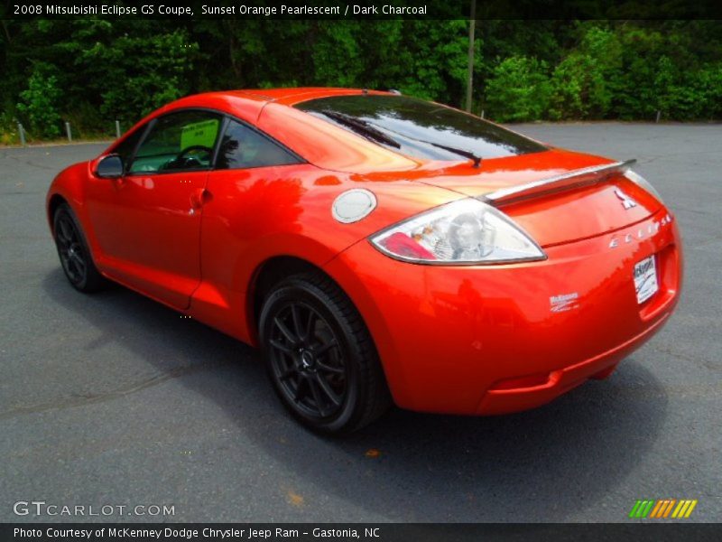 Sunset Orange Pearlescent / Dark Charcoal 2008 Mitsubishi Eclipse GS Coupe