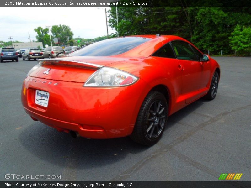 Sunset Orange Pearlescent / Dark Charcoal 2008 Mitsubishi Eclipse GS Coupe