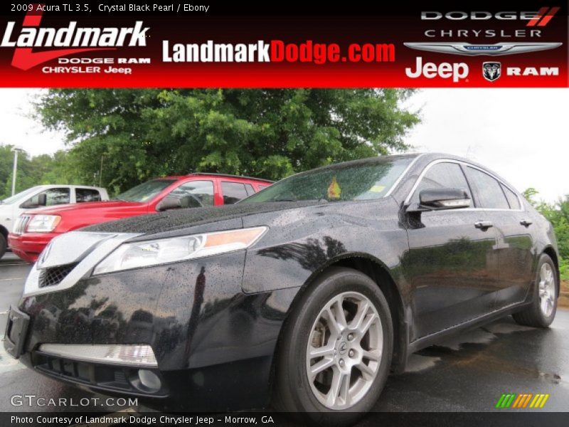 Crystal Black Pearl / Ebony 2009 Acura TL 3.5