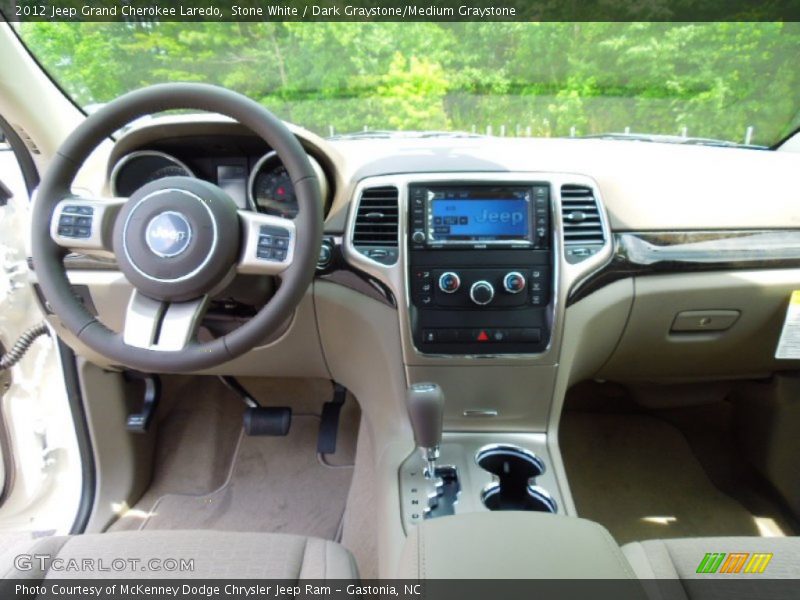 Stone White / Dark Graystone/Medium Graystone 2012 Jeep Grand Cherokee Laredo