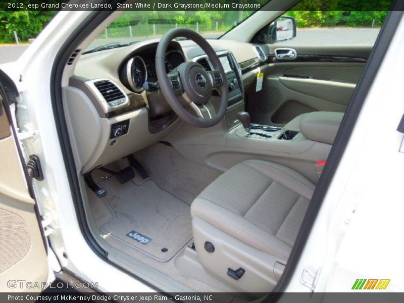 Stone White / Dark Graystone/Medium Graystone 2012 Jeep Grand Cherokee Laredo