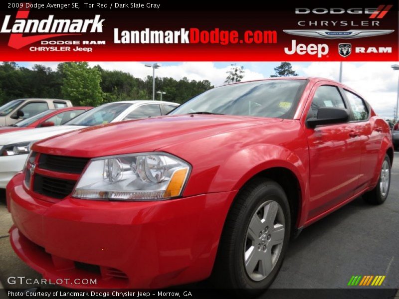 Tor Red / Dark Slate Gray 2009 Dodge Avenger SE