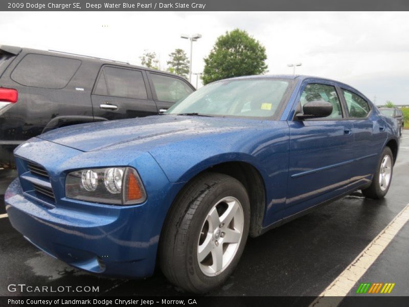 Deep Water Blue Pearl / Dark Slate Gray 2009 Dodge Charger SE