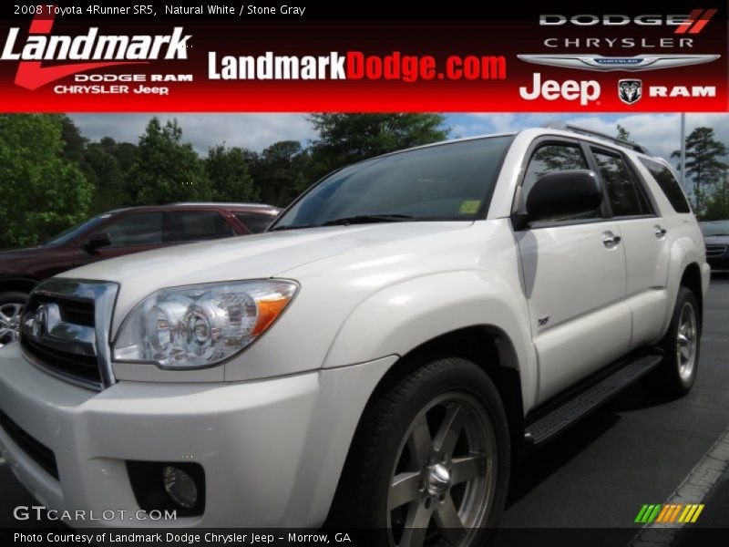 Natural White / Stone Gray 2008 Toyota 4Runner SR5