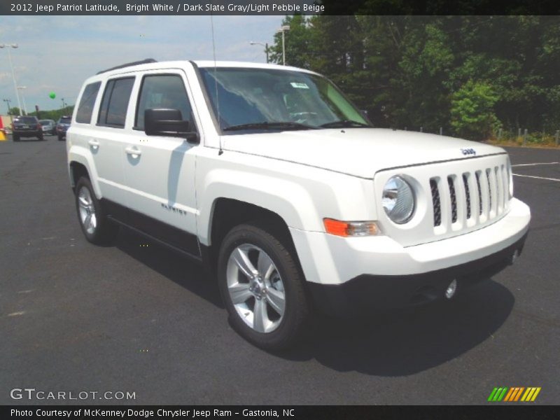 Bright White / Dark Slate Gray/Light Pebble Beige 2012 Jeep Patriot Latitude
