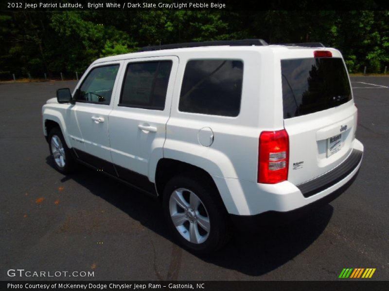 Bright White / Dark Slate Gray/Light Pebble Beige 2012 Jeep Patriot Latitude