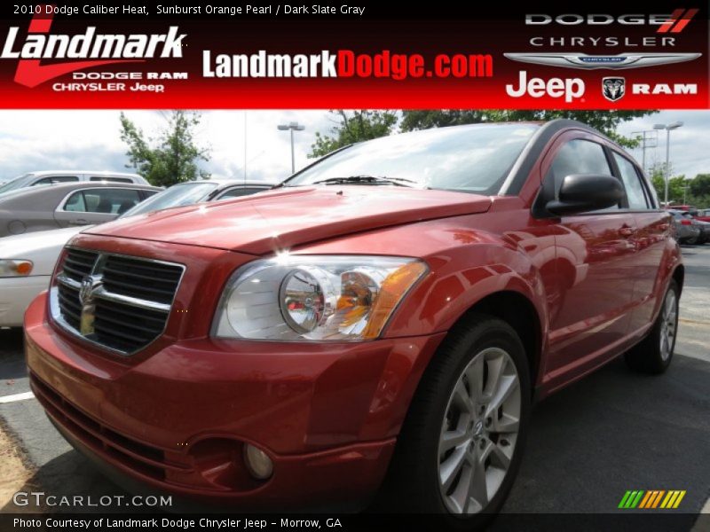 Sunburst Orange Pearl / Dark Slate Gray 2010 Dodge Caliber Heat