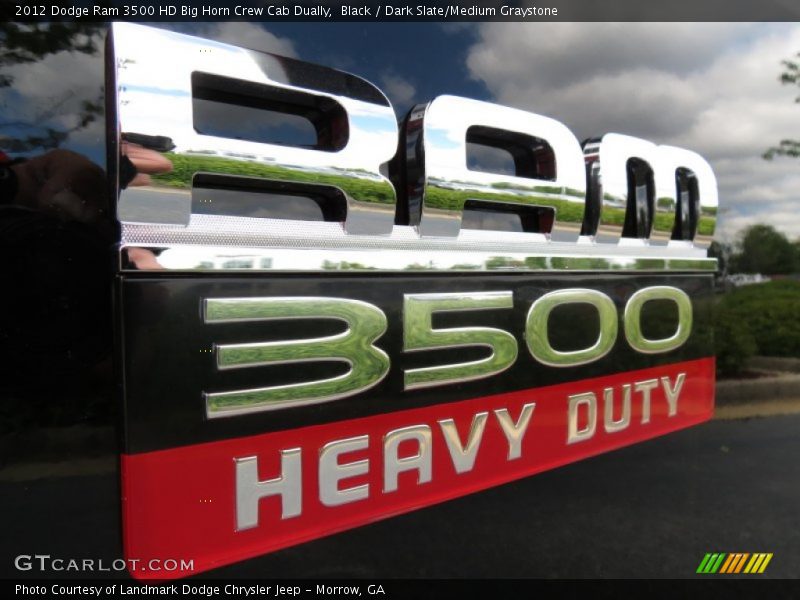 Black / Dark Slate/Medium Graystone 2012 Dodge Ram 3500 HD Big Horn Crew Cab Dually