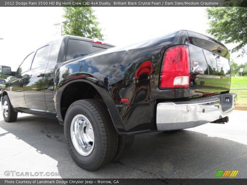 Brilliant Black Crystal Pearl / Dark Slate/Medium Graystone 2012 Dodge Ram 3500 HD Big Horn Crew Cab 4x4 Dually