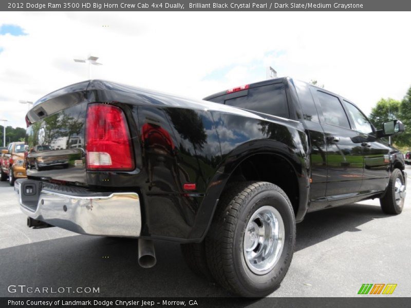Brilliant Black Crystal Pearl / Dark Slate/Medium Graystone 2012 Dodge Ram 3500 HD Big Horn Crew Cab 4x4 Dually