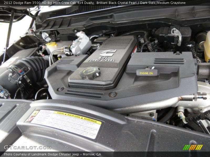 Brilliant Black Crystal Pearl / Dark Slate/Medium Graystone 2012 Dodge Ram 3500 HD Big Horn Crew Cab 4x4 Dually